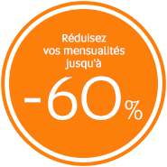 Vous réduisez vos mensualités jusqu'a 60%